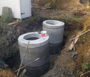 Как установить бетонные кольца для канализации