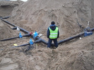 Прокладка наружных сетей канализации