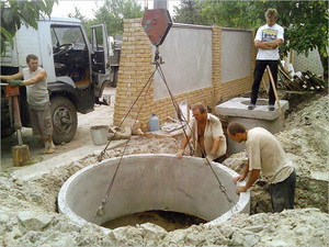 Колодец для скважины из бетонных колец