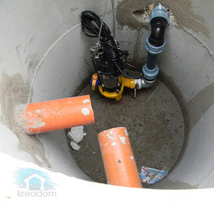 Фекальный насос можно устанавливать в специальный канализационный колодец.