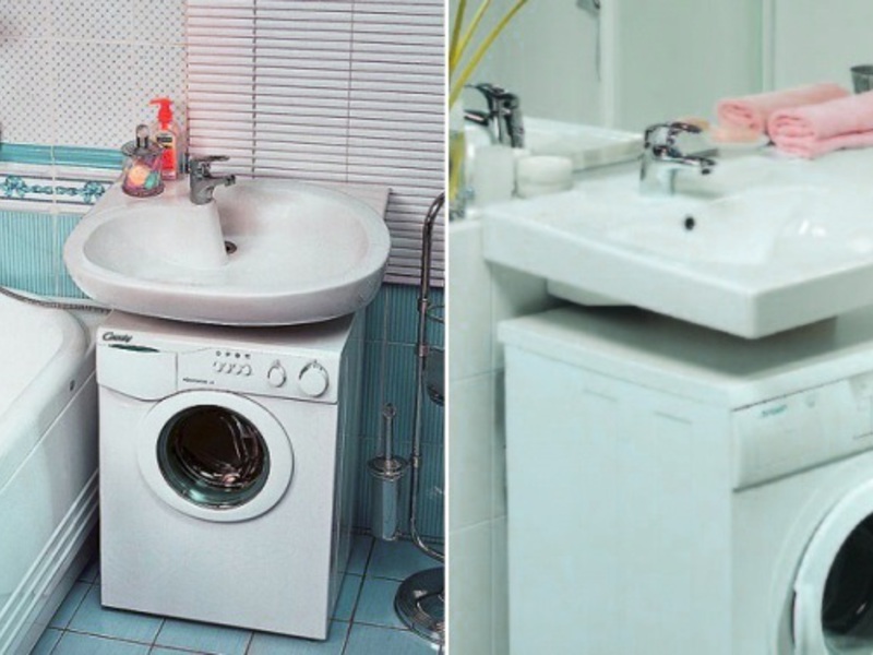 Пример раковины над стиральной машинкой