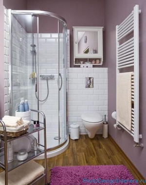 Дизайн ванной комнаты с душем.